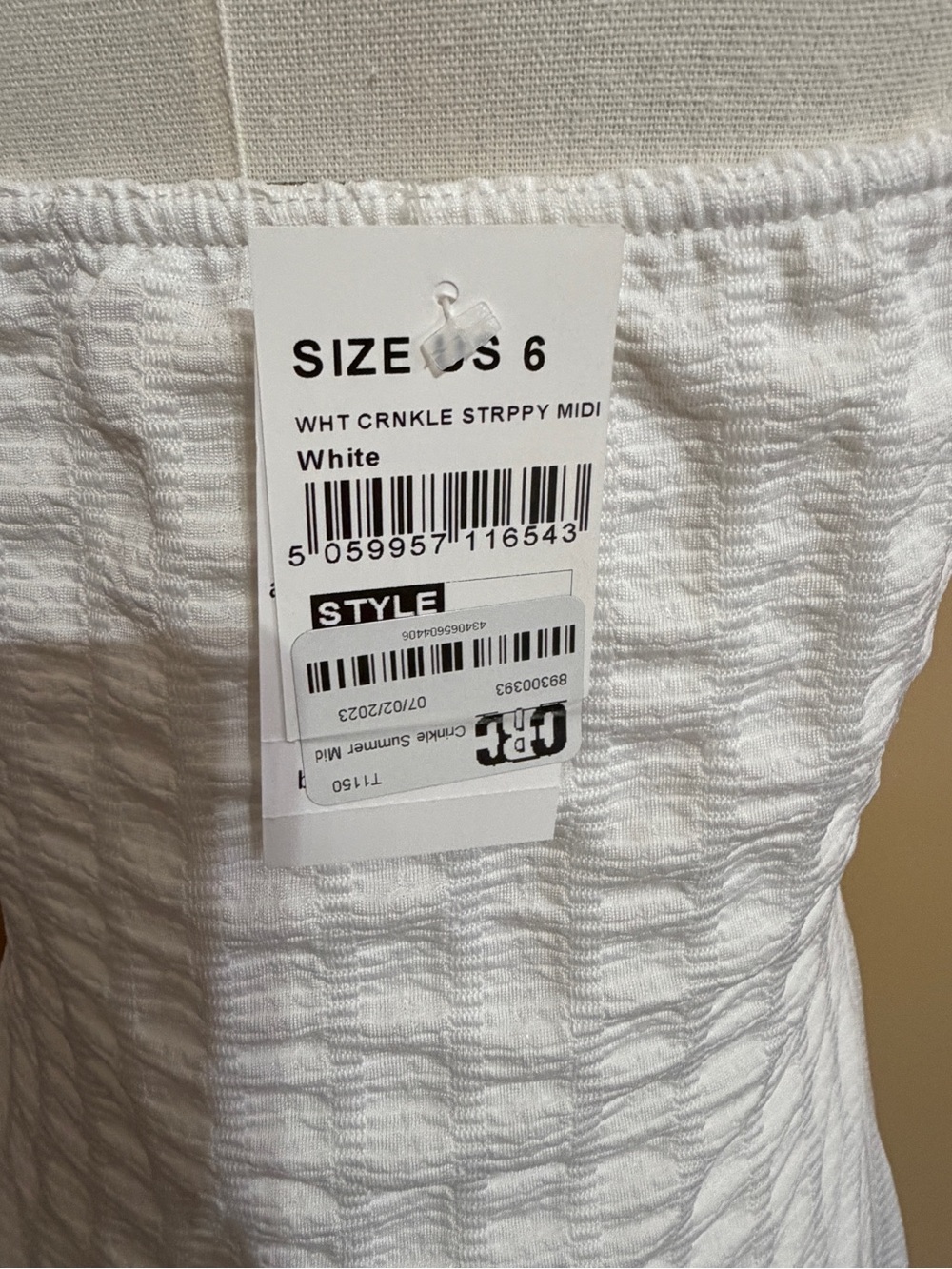 White Twist-Front Spaghetti Strap Maxi Dress - Picture 6 of 12